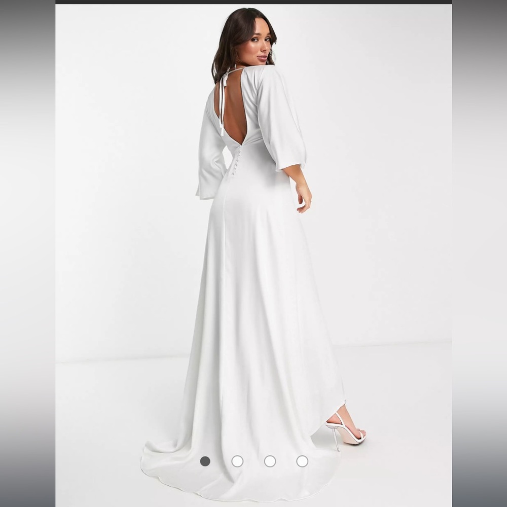 ASOS Y.A.S Bridal low back maxi dress in white